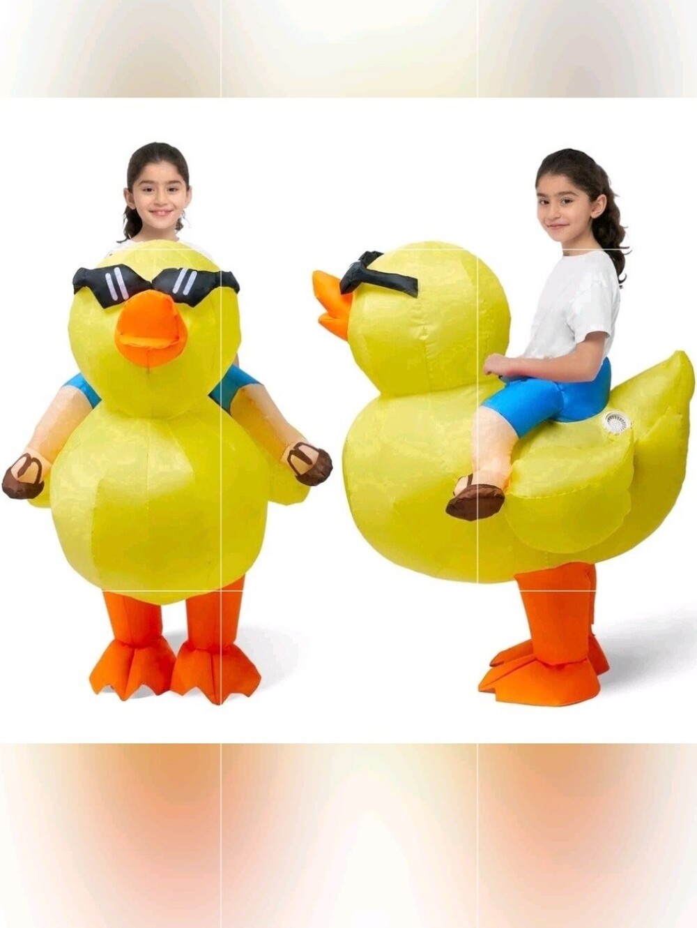 Kids Walk Like a Duck Inflatable Costume Ages 7-10 Halloween Funny Novelty